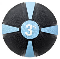 Rubber Medicine Ball 3kg (Blue / Black)