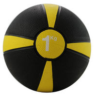 Rubber Medicine Ball 1kg (Yellow / Black)