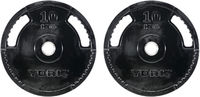 York G2 Rubber Coated 10Kg Olympic Weight (x2)